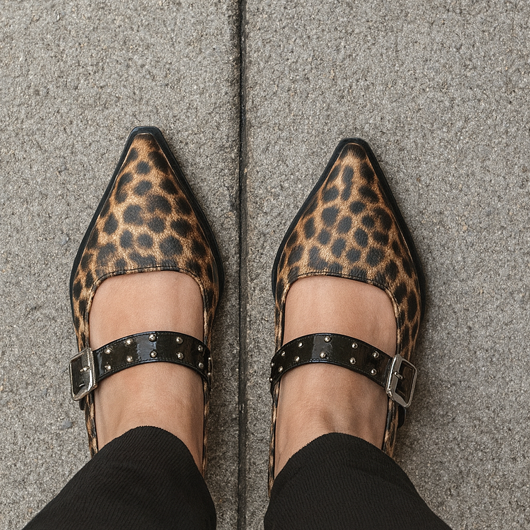 Zapatos animal print y charol  4