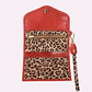 Billetera de cuero Roja, int Animal print - Miniatura 2