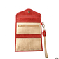 Billetera de cuero roja int dorada  - Miniatura 2