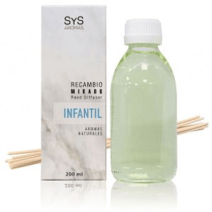 Recarga Aroma Infantil – 200 ml (Incluye varillas)