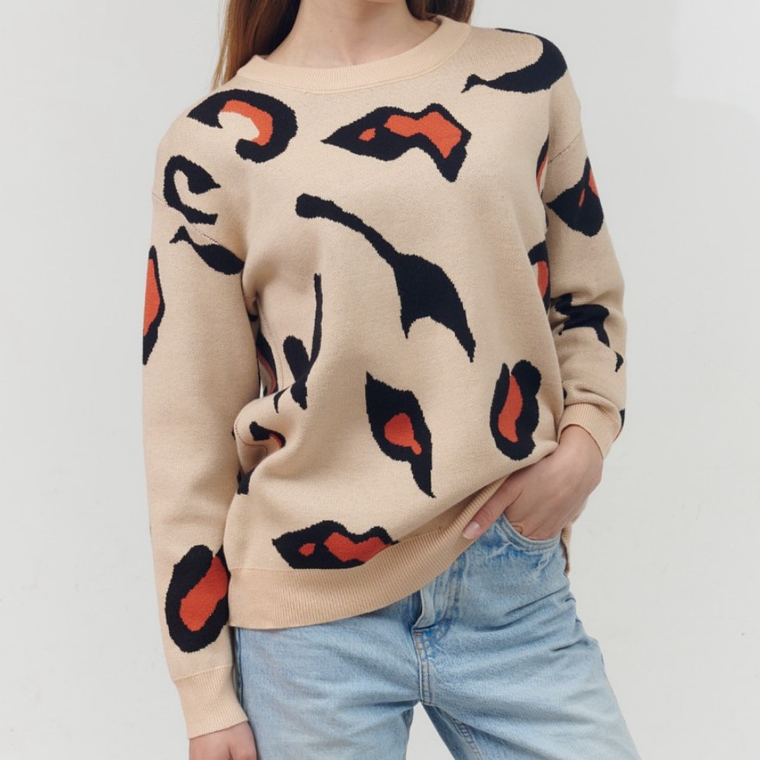 Suéter marca Guinda estándar modelo print B 3