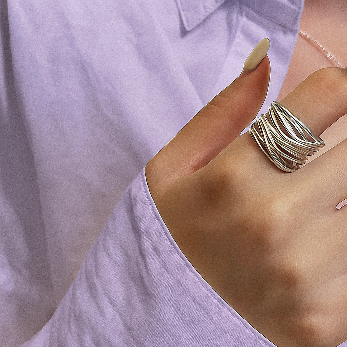 Anillo Plata 925 Trenzada Minimal 1