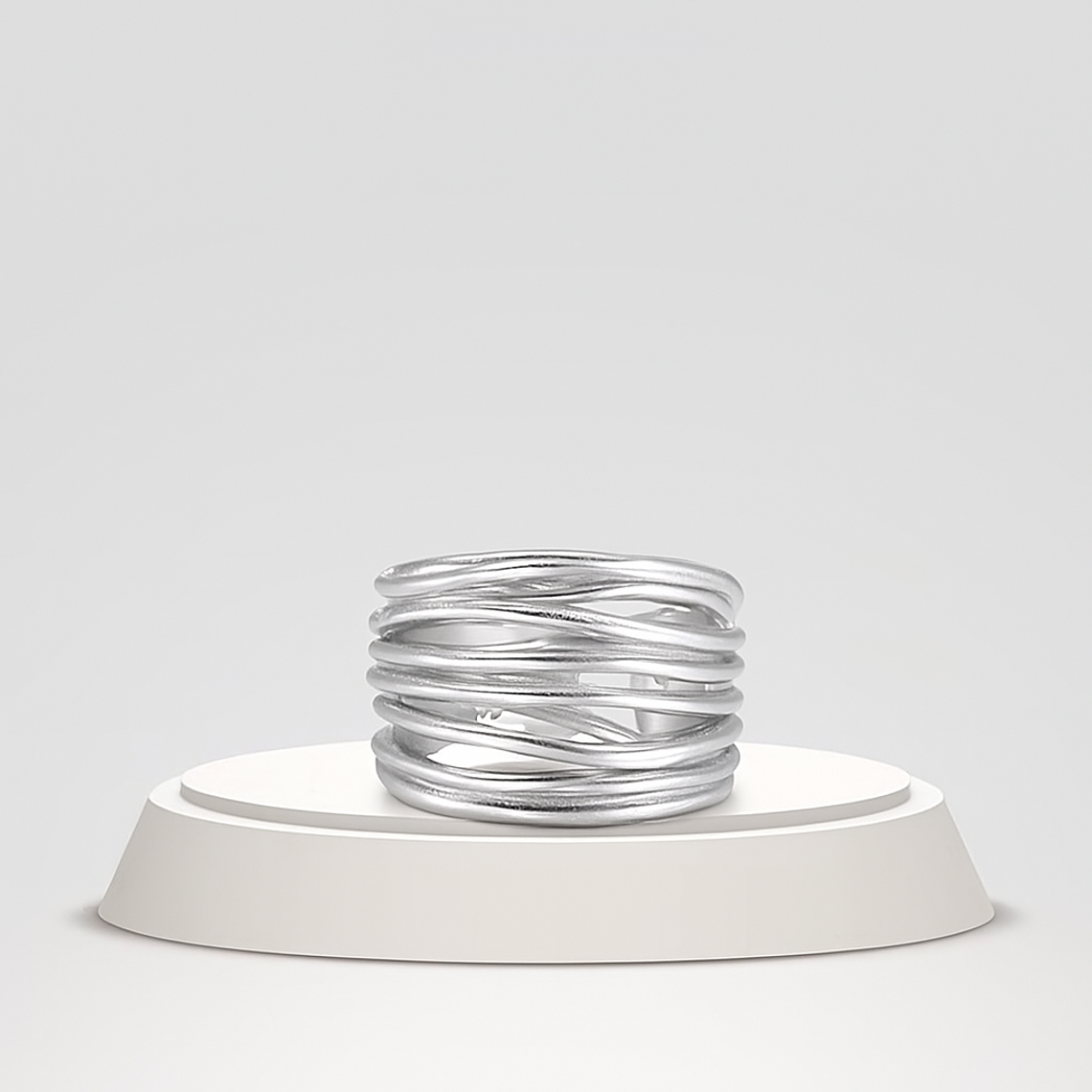 Anillo Plata 925 Trenzada Minimal 2