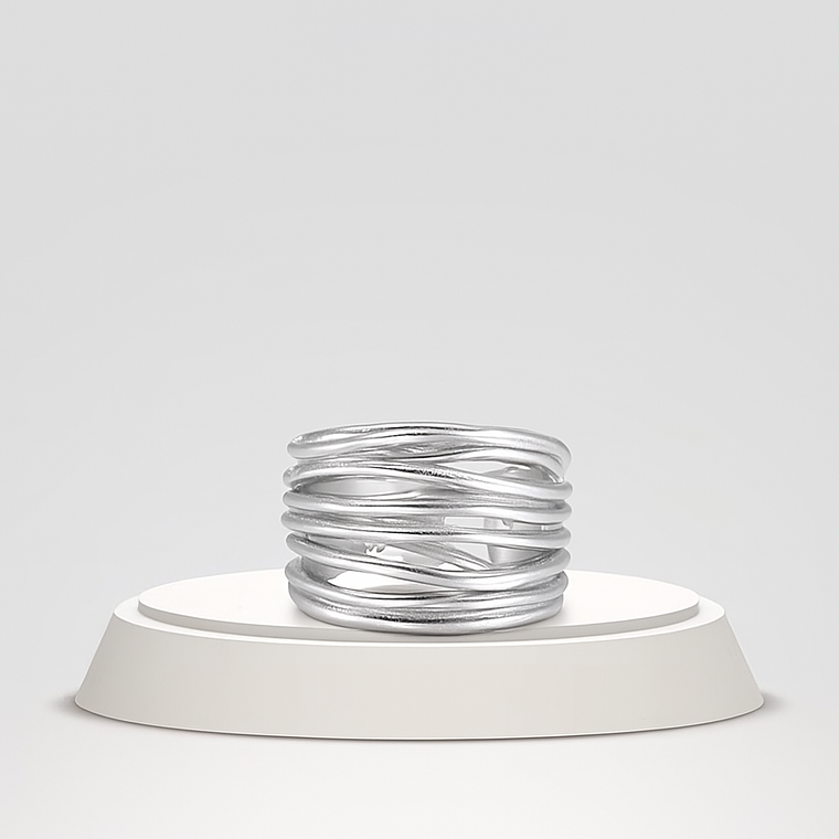 Anillo Plata 925 Trenzada Minimal 2