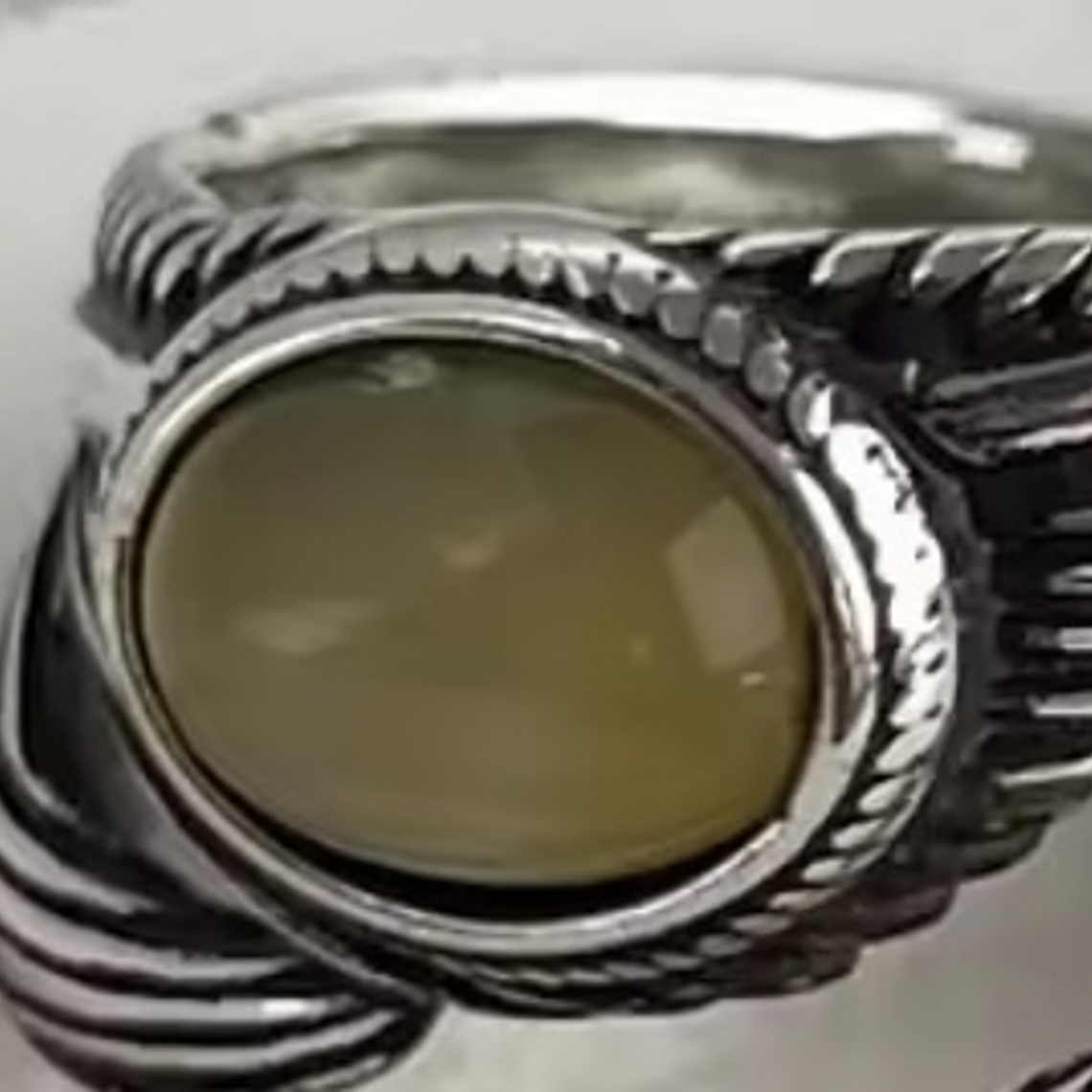 Anillo Pluma con Piedra Ámbar Plata 925 2