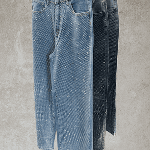 Jeans con Brillos Diseño Italiano