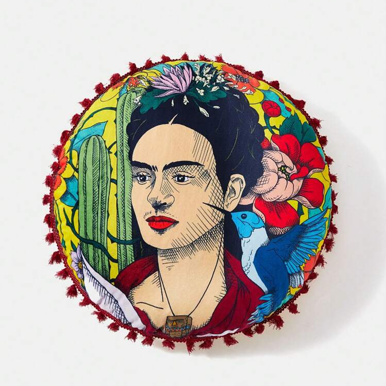 Cojín Redondo Artístico Frida Style 3