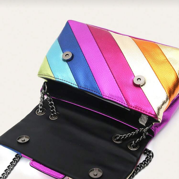 Cartera Metálica Rainbow Glam (Cadena cromada) 2