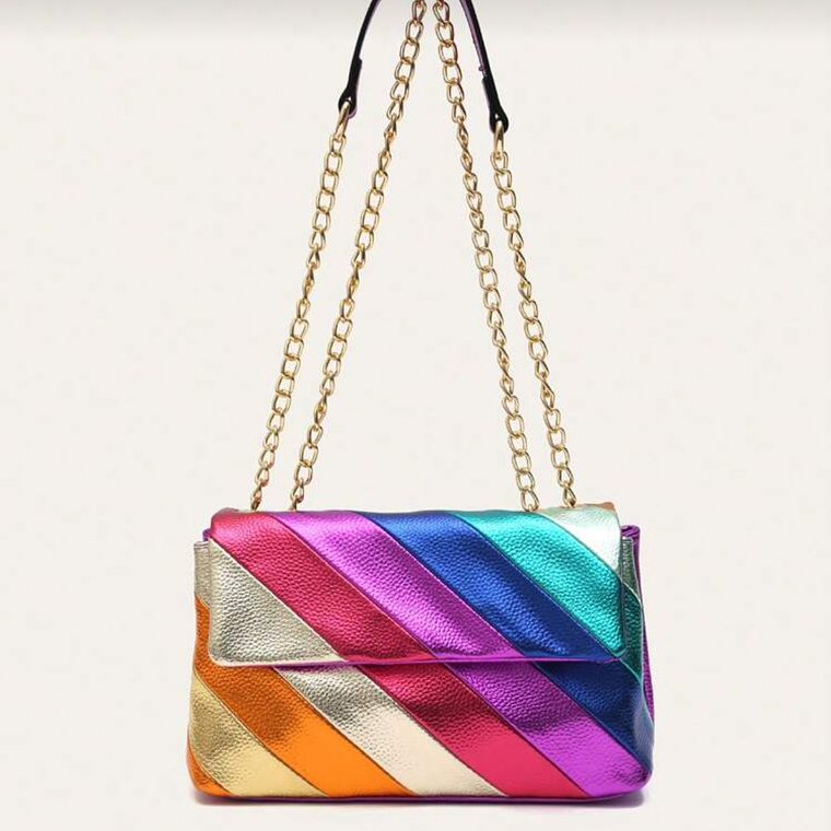 Cartera Metálica Rainbow Gold (Cadena Dorada) 2