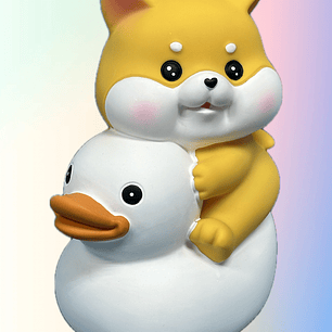 Alcancía Grande Perrito y Patito