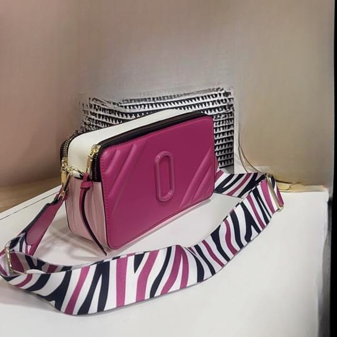 Bolso Bicolor “Zebra Pink” 1