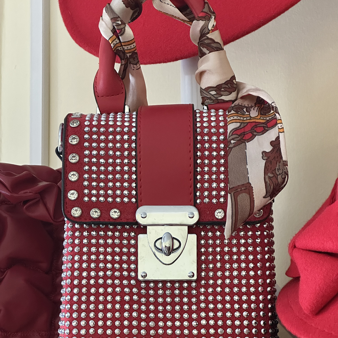 Bolso “Red Glam Scarf” 1
