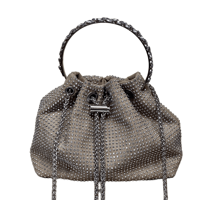 Bolso Bucket Glam Silver 1