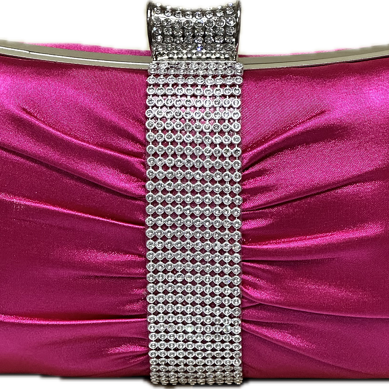 Clutch Satin Fucsia Glam 2