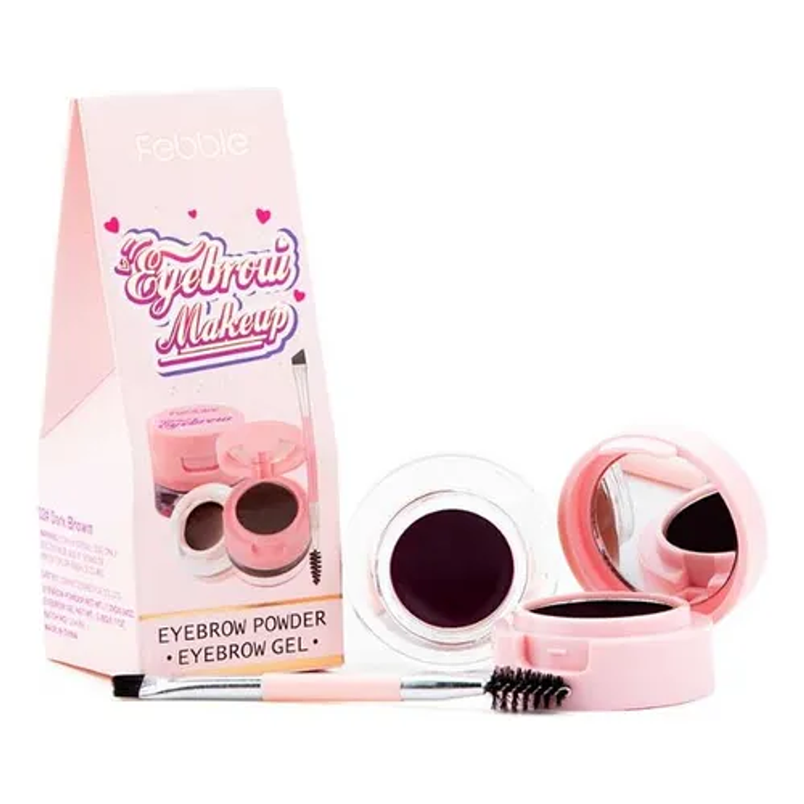 Set de Cejas Febble – Polvo y Gel + Brocha 1