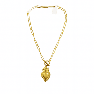 Collar Corazón Milagroso Gold