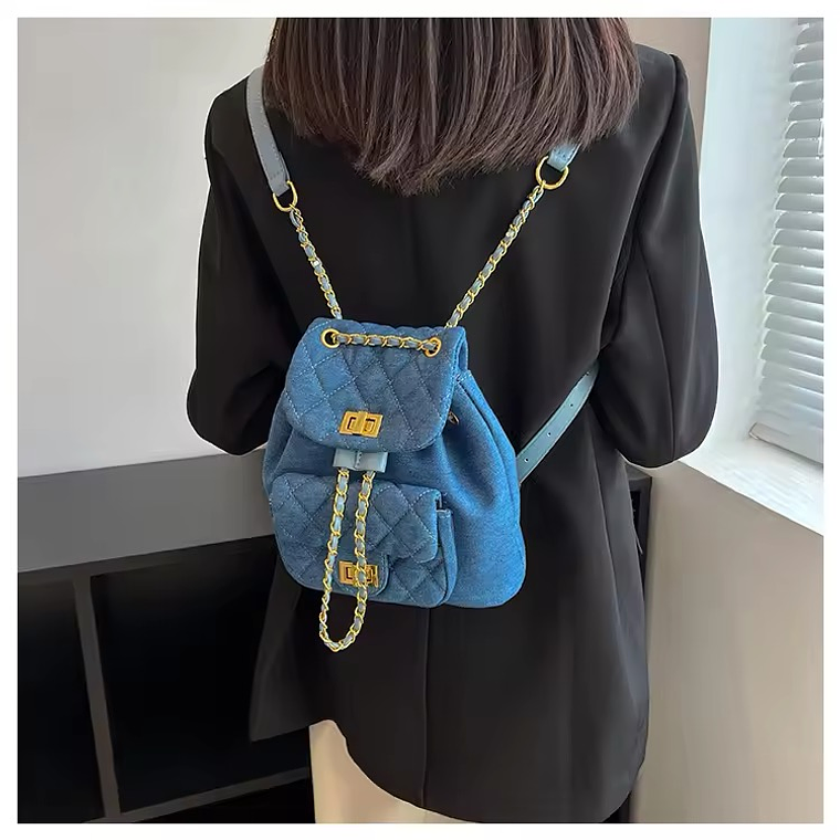 Mochila jeans Blue Chain 1