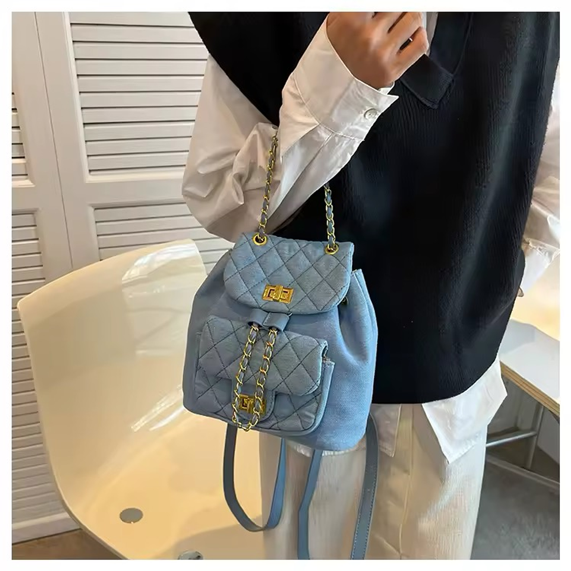 Mochila jeans Blue Chain 2