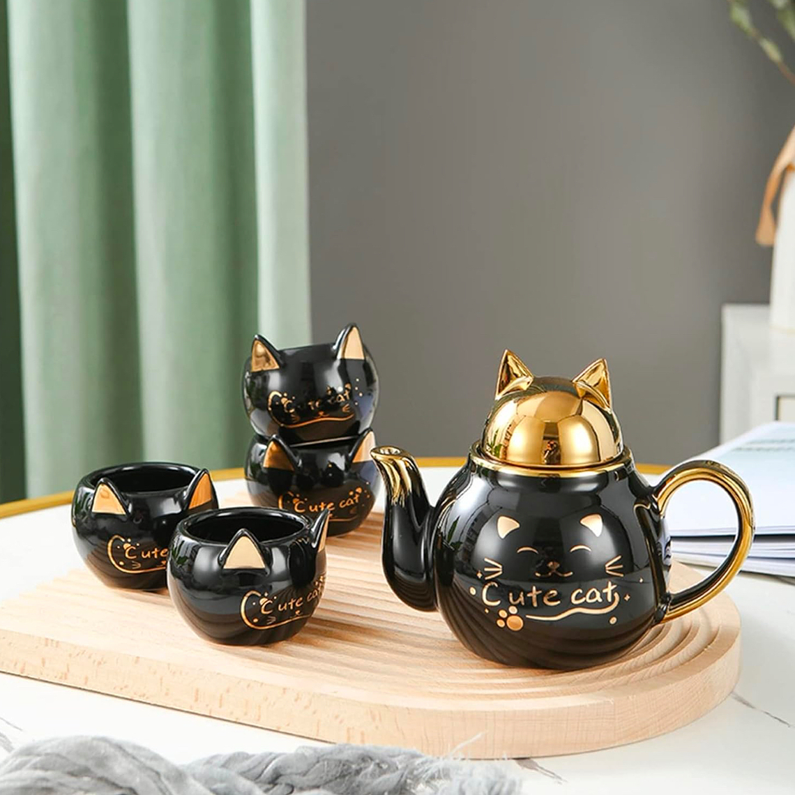 Set de Té Cute Cat – Cerámica Premium 1