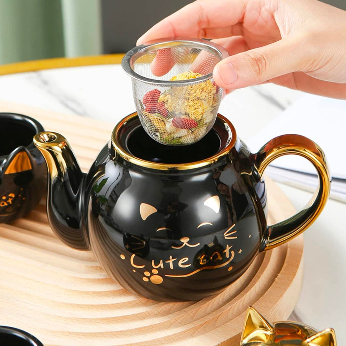 Set de Té Cute Cat – Cerámica Premium 3