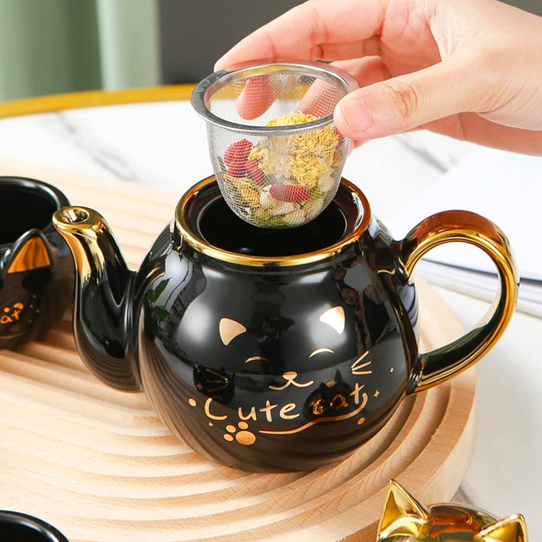 Set de Té Cute Cat – Cerámica Premium 3