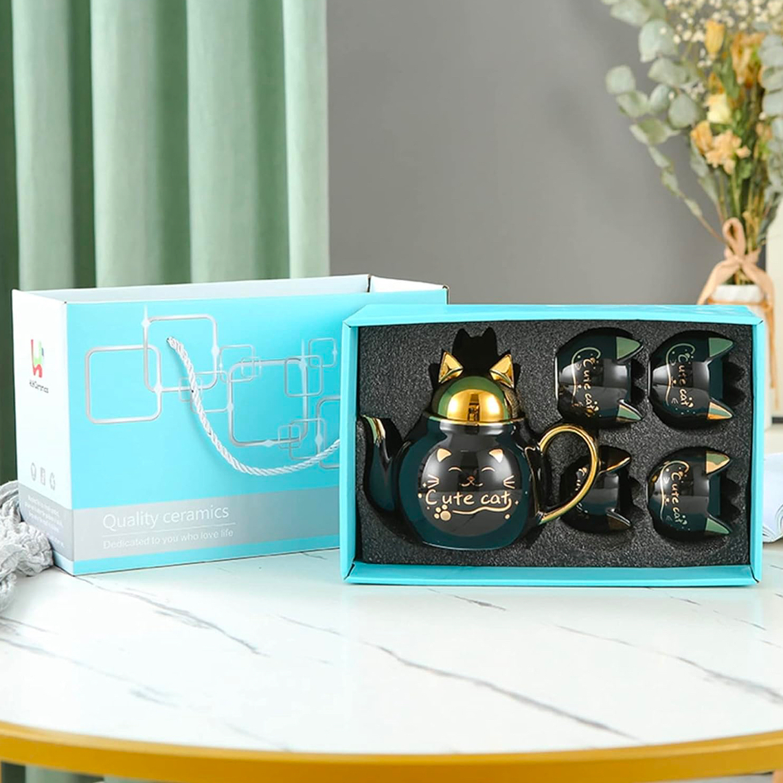 Set de Té Cute Cat – Cerámica Premium 4