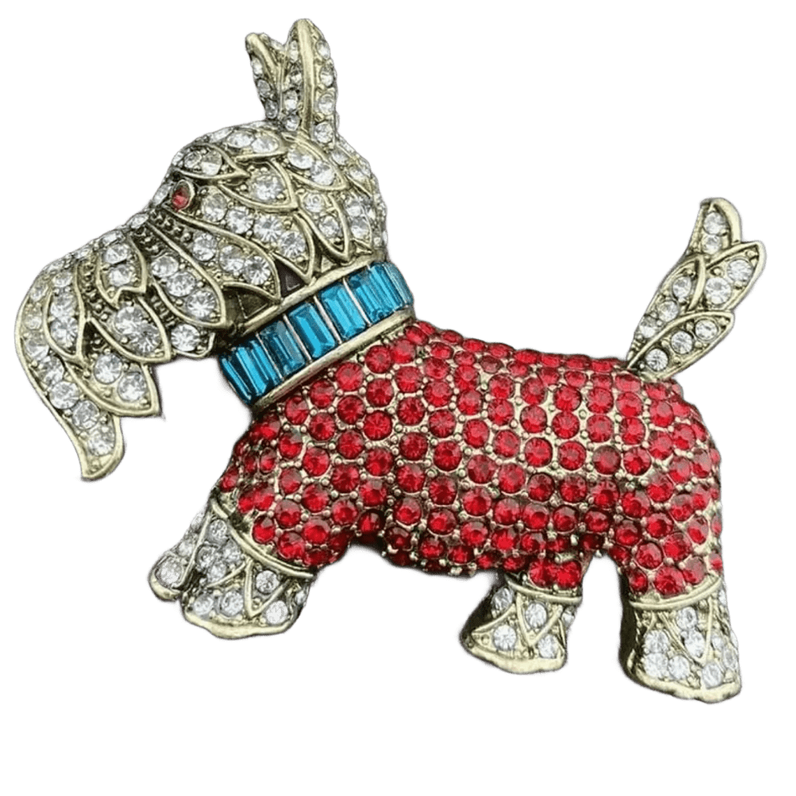 Broche Perro Vintage con Cristales 1