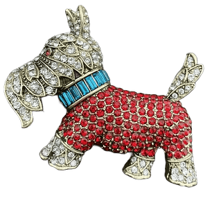 Broche Perro Vintage con Cristales
