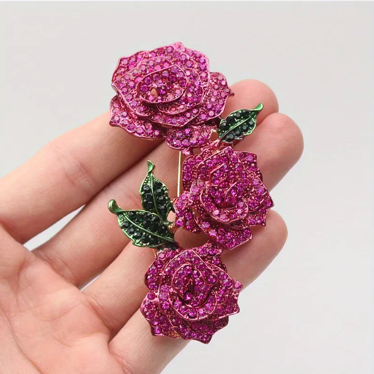 Broche Ramillete de Rosas Fucsias 1