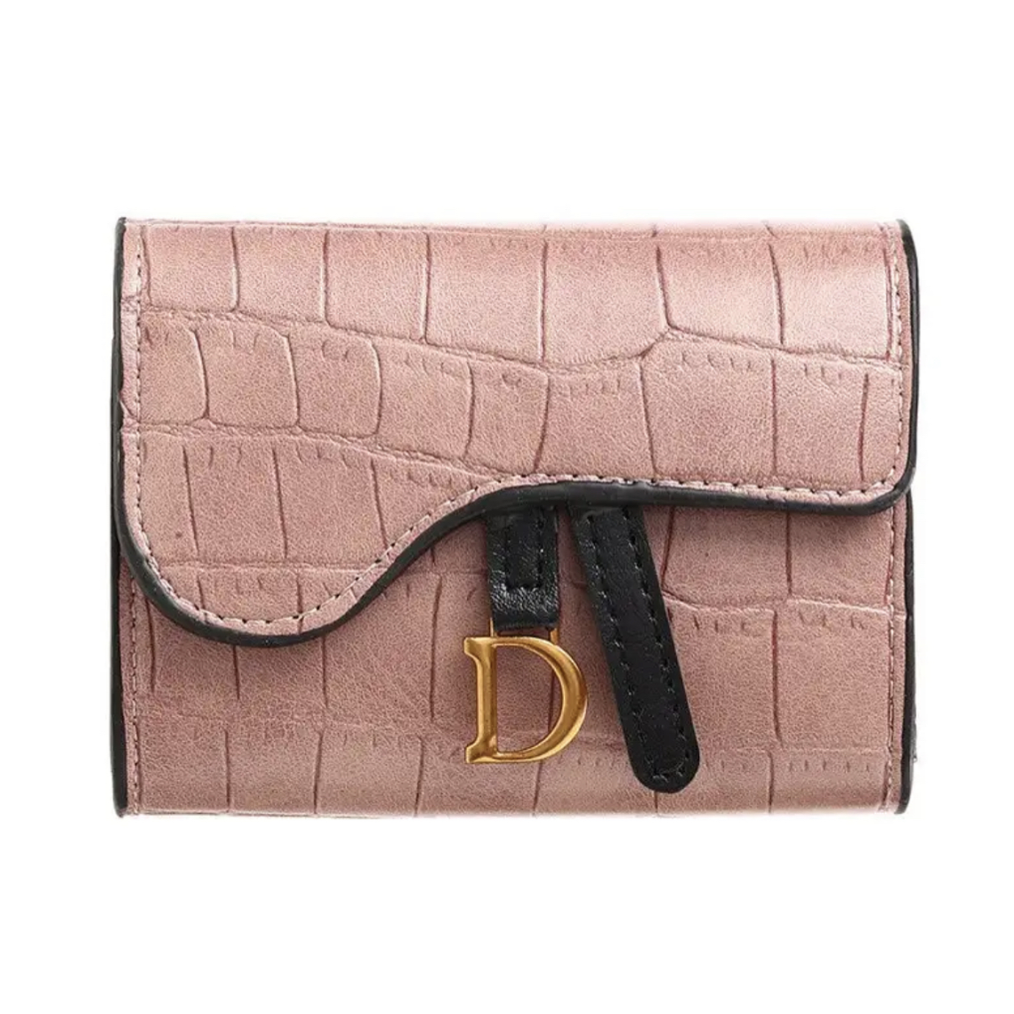 Mini Billetera Dior Style – Rosada Textura Cocodrilo 1