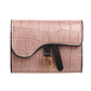 Mini Billetera Dior Style – Rosada Textura Cocodrilo - Miniatura 1
