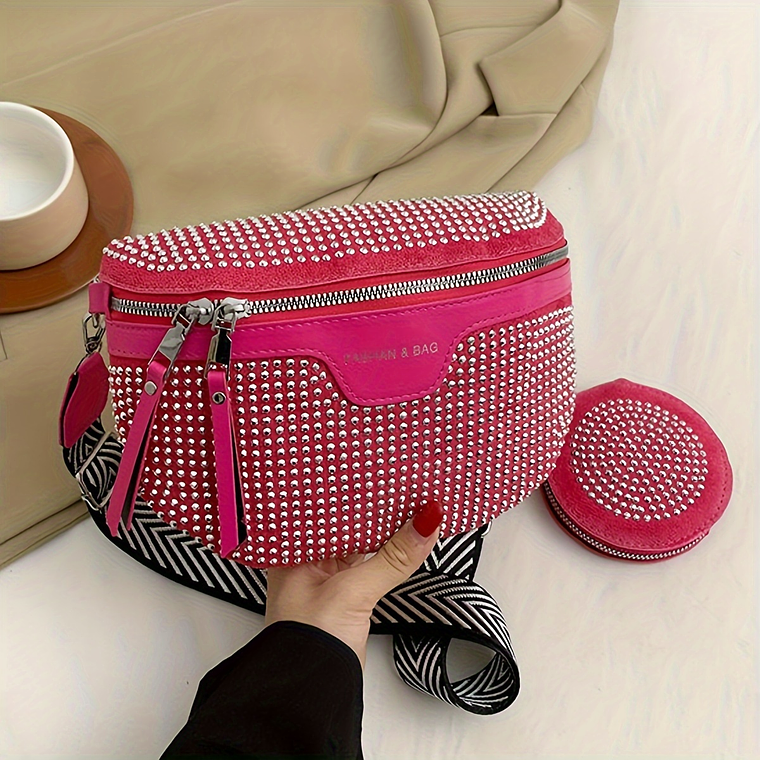 Riñonera Glam Brillos con Mini Monedero – Disponible en 4 Colores 2
