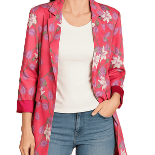 Blazer Floral Fucsia