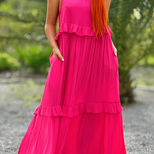 Vestido Italiano Maxi con Volantes – Amplio, Fresco y Muy Cómodo