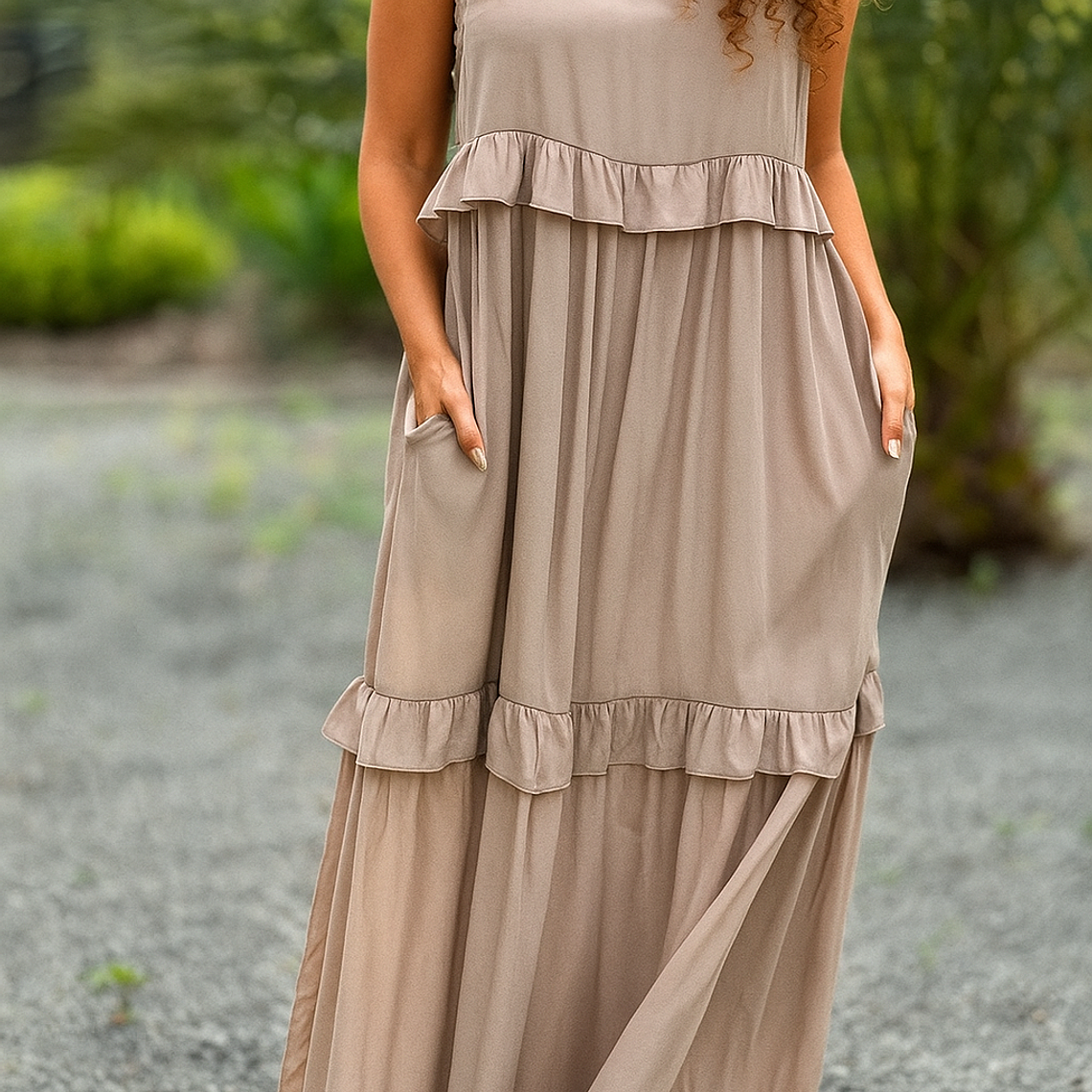 Vestido Italiano Maxi con Volantes – Amplio, Fresco y Muy Cómodo 1