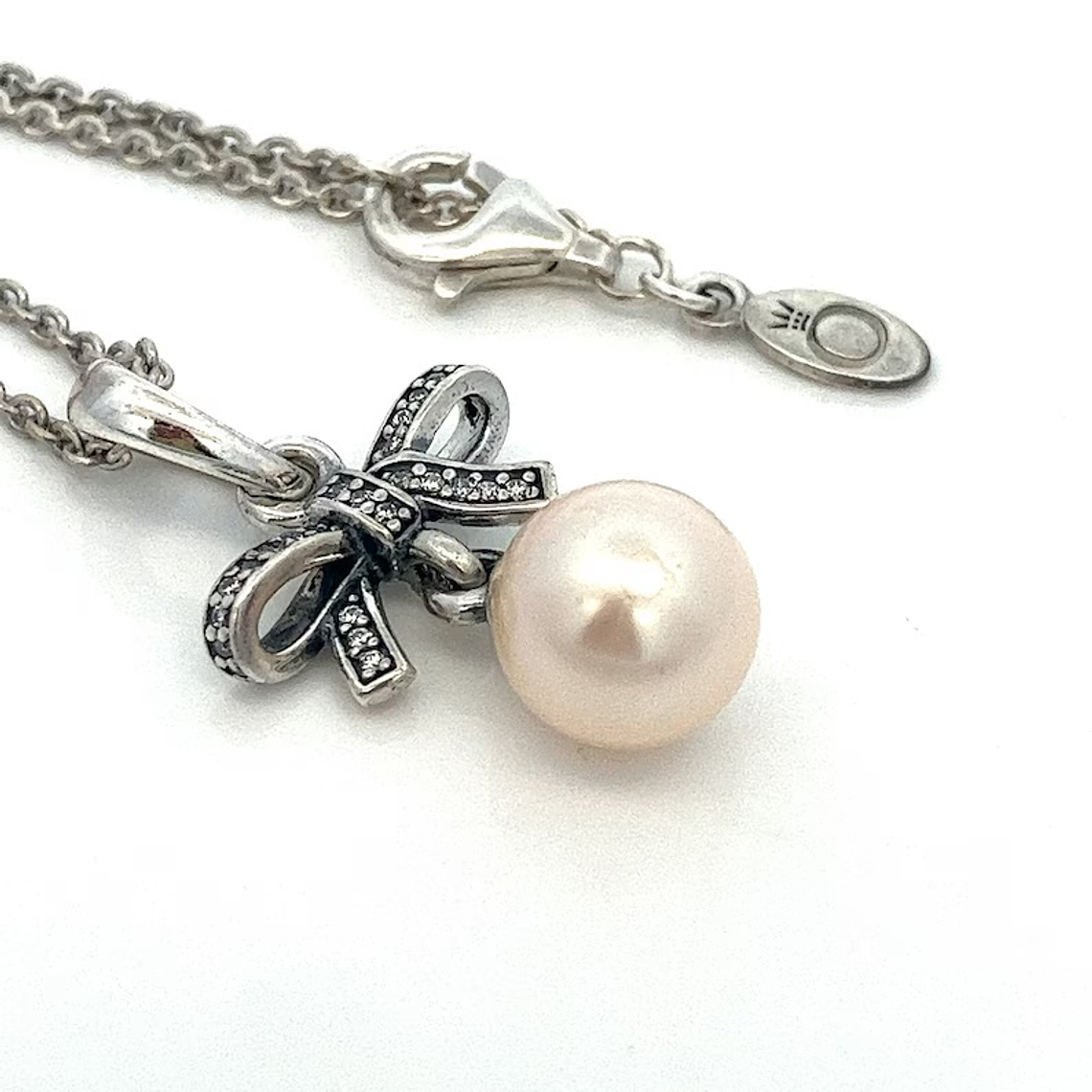 Collar Moño con Perla 2