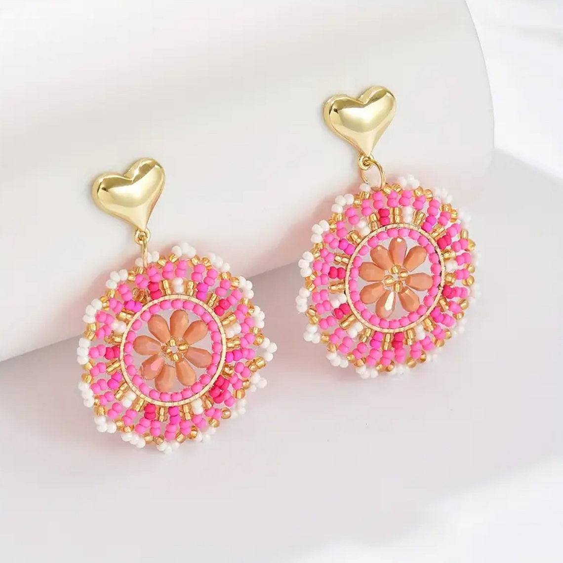 Aros Corazón Floral 1