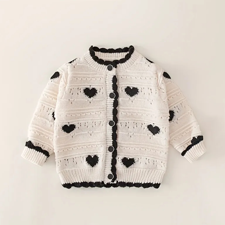 Chaleco corazones negros  1