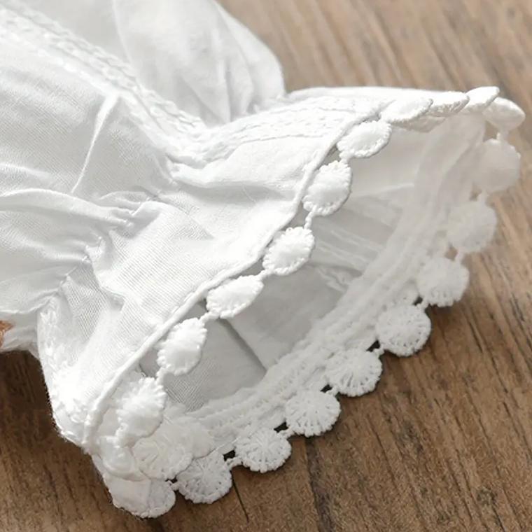 Blusa Blanca Flores Amarillas 3