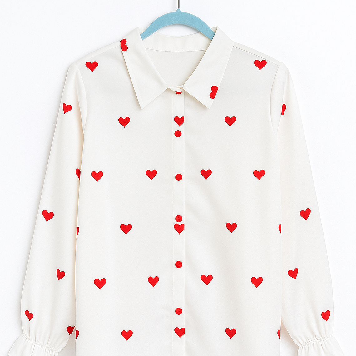 Blusa Blanca Corazones 1