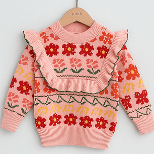 Suéter Rosa Flores
