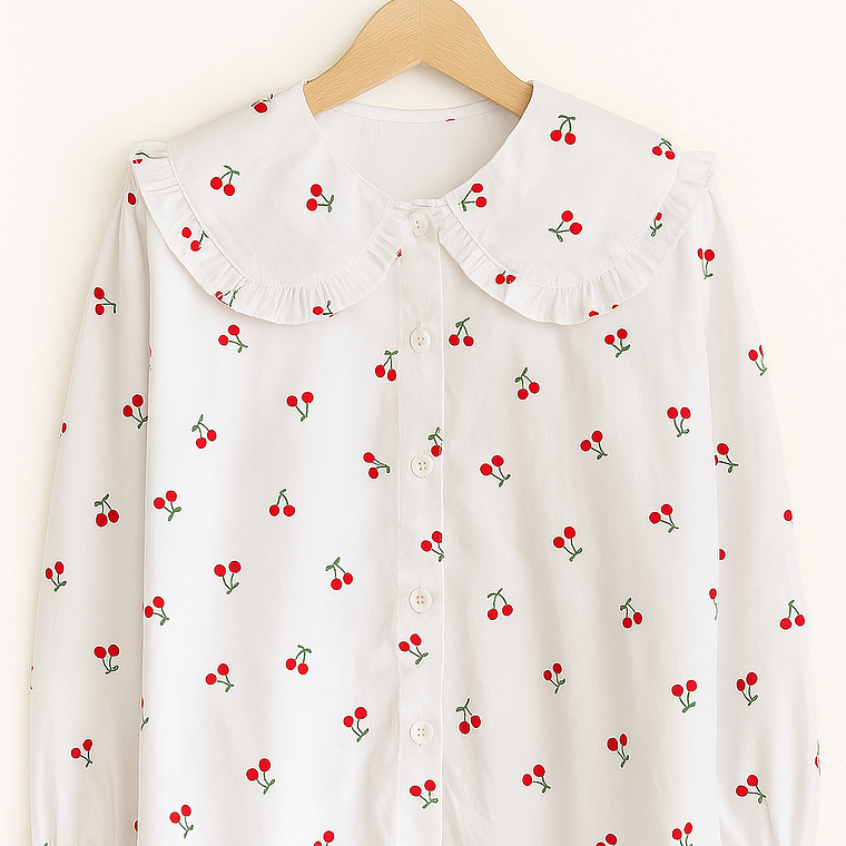 Blusa Blanca Cerezitas 1