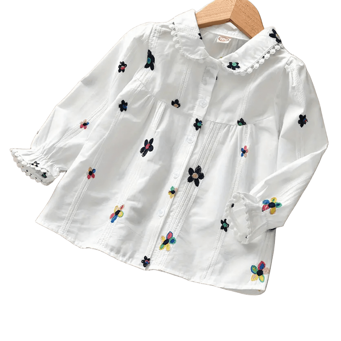 Blusa Blanca Flores Bordadas 1