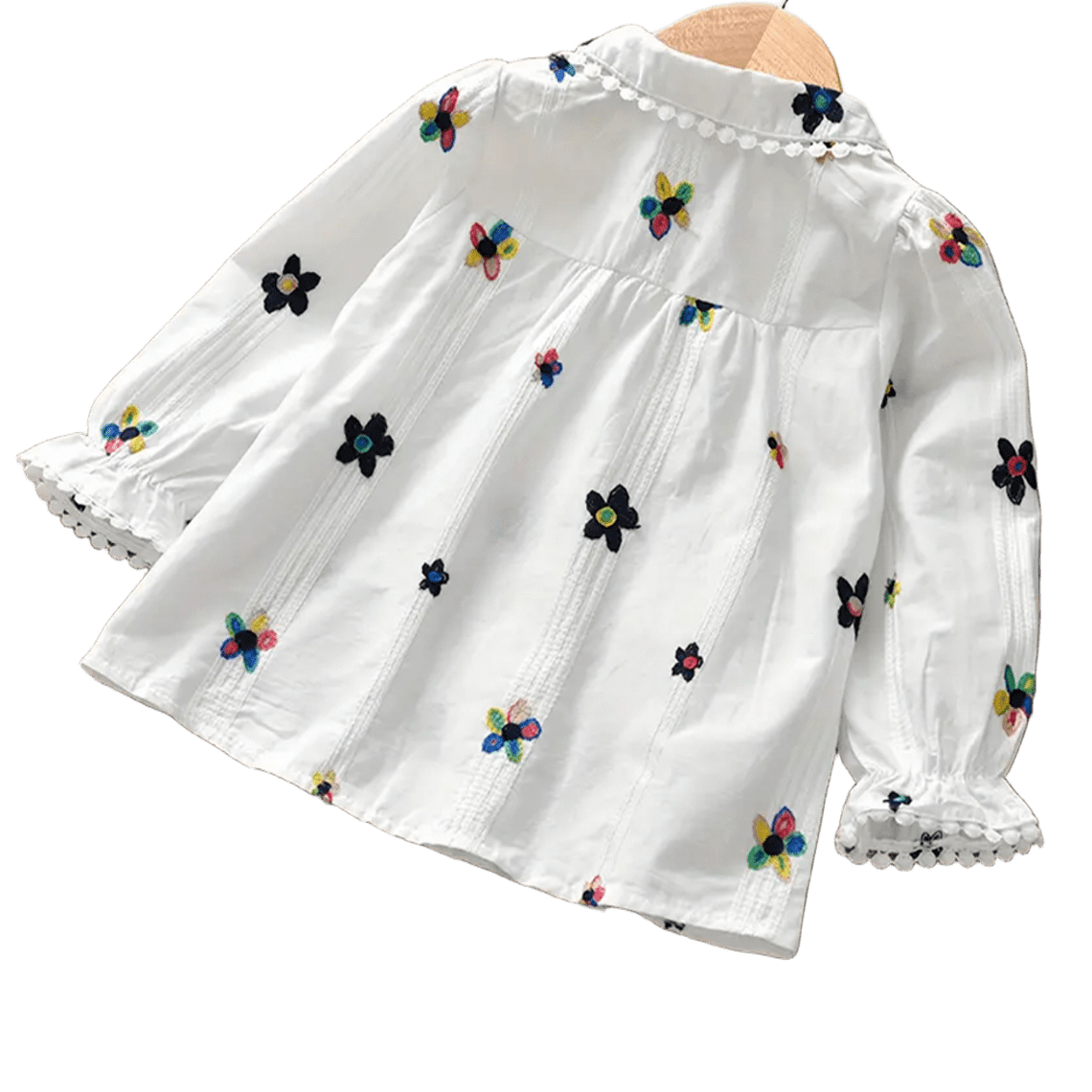 Blusa Blanca Flores Bordadas 2