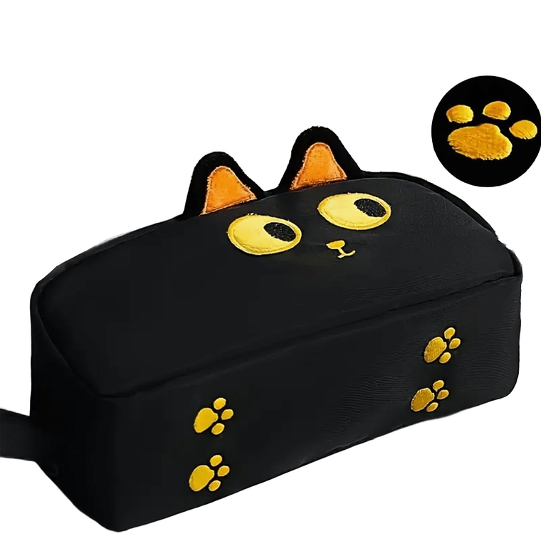 Estuche Escolar Gato Negro – Multifuncional 1