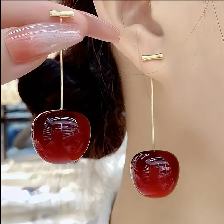 Aros Cereza Cristal – Elegantes y Llamativos 1