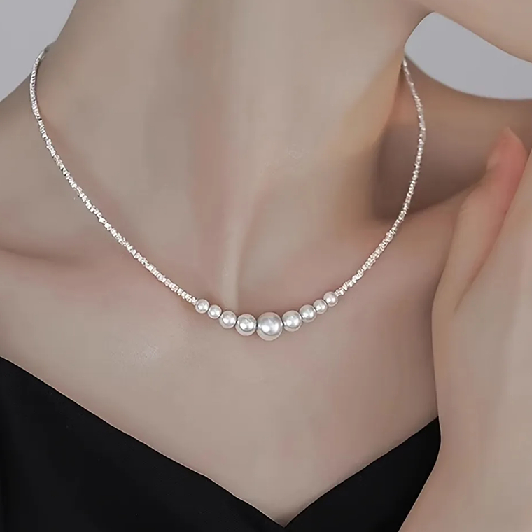 Collar Elegancia Perla Minimalista 1