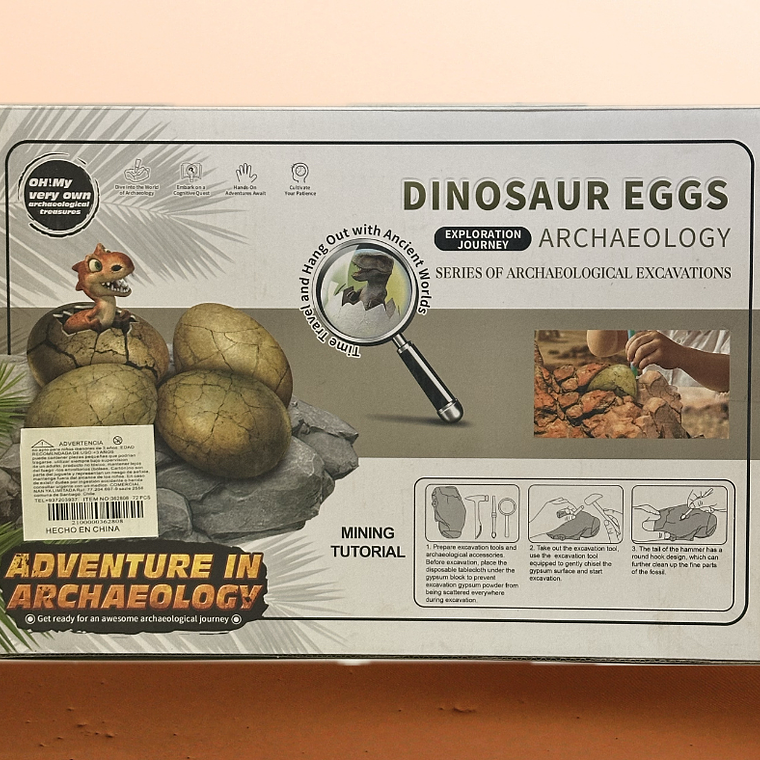Kit Excavación Huevos de Dinosaurio – Descubre Fósiles Reales 2