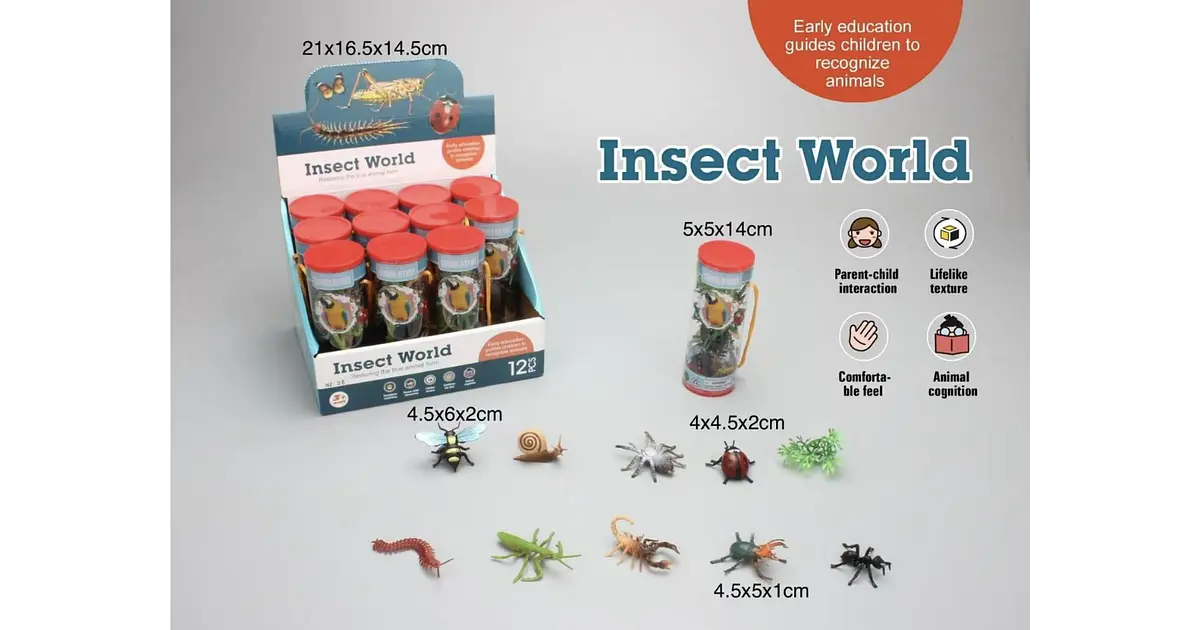Insect World – Tubo con Insectos Realistas
