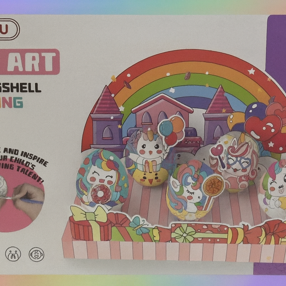 Set de Pintura en Huevitos 3D. Egg Art Unicorn   1